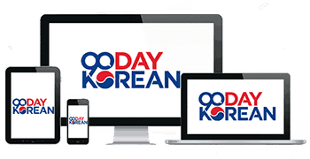 90 Day Korean logo inside of a tablet, smartphone, desktop, and notebook computer
