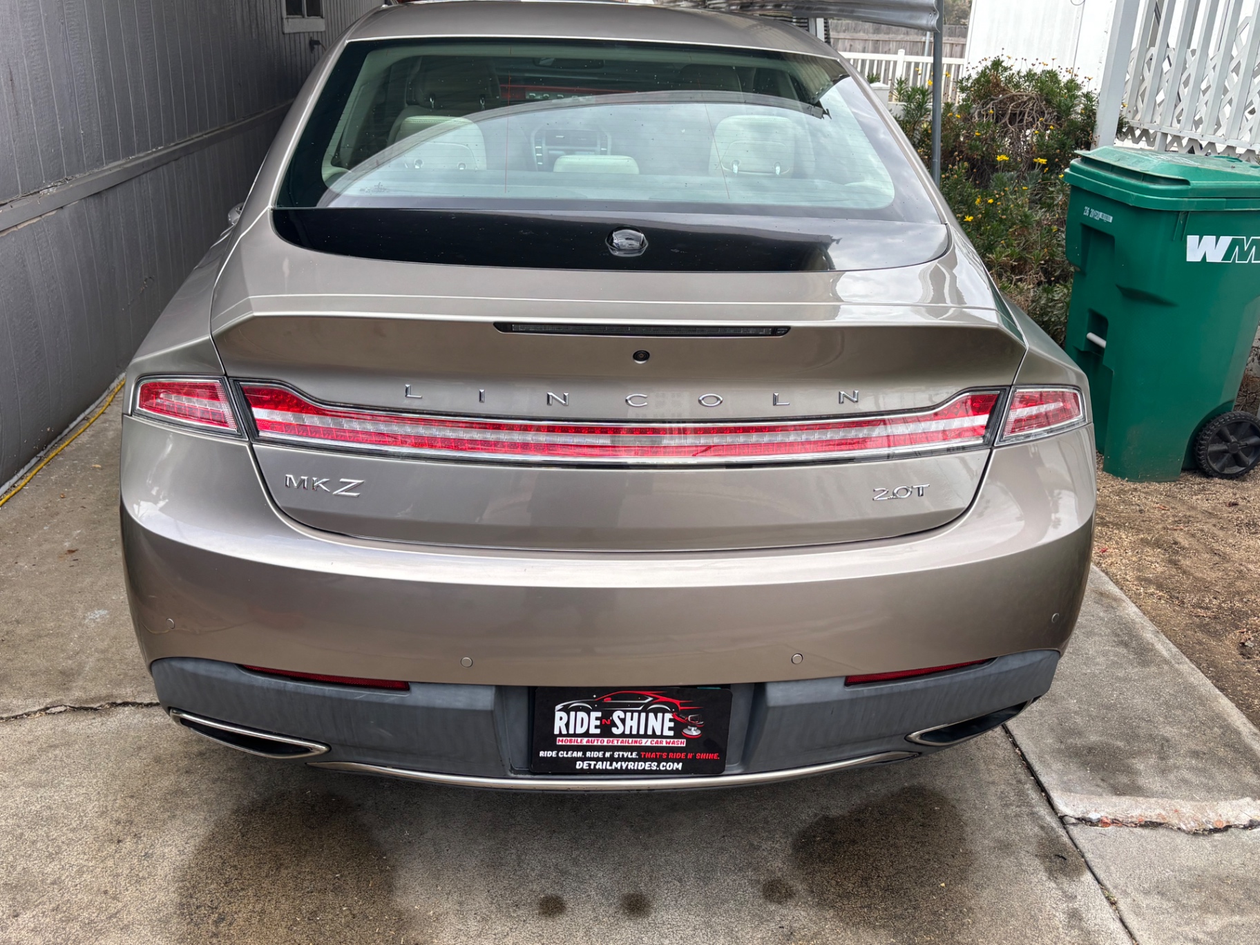 Lincoln MKZ — Exterior Detail — after professional detailing by Ride N' Shine