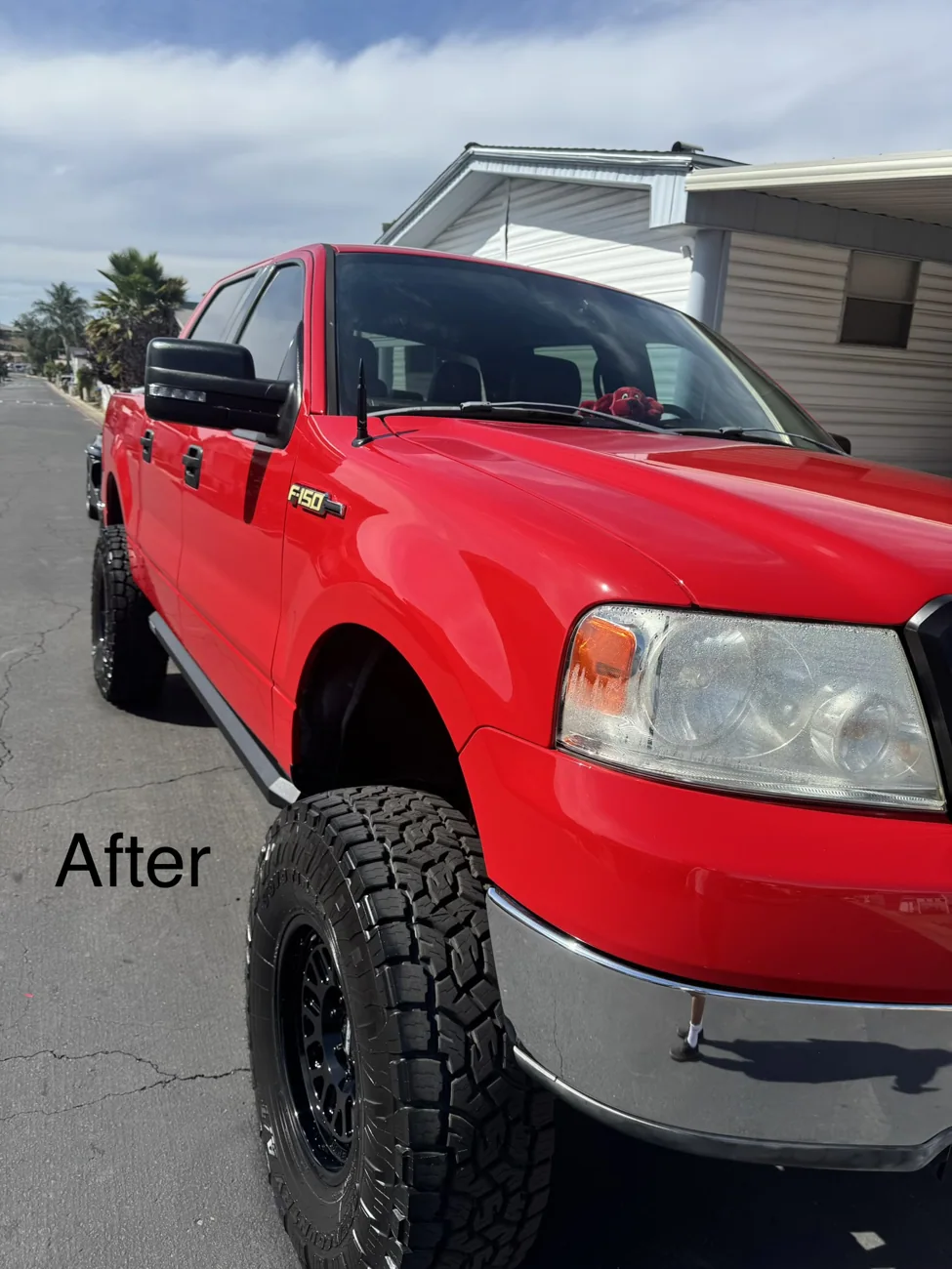 Red Ford F-150 — Exterior Detail — after professional detailing by Ride N' Shine