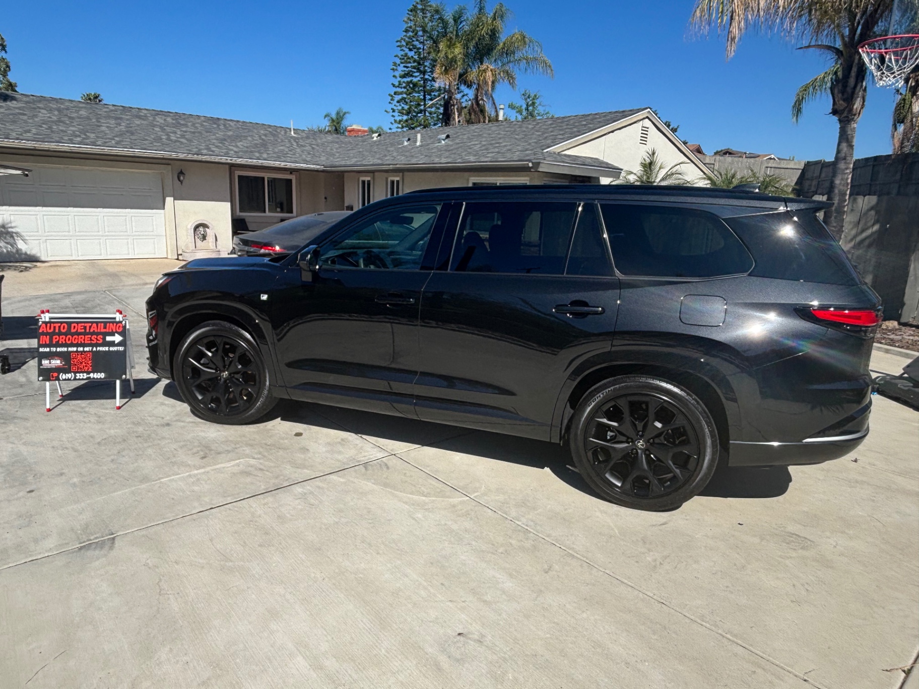 Lexus TX — Hand Wash & Wax — after professional detailing by Ride N' Shine