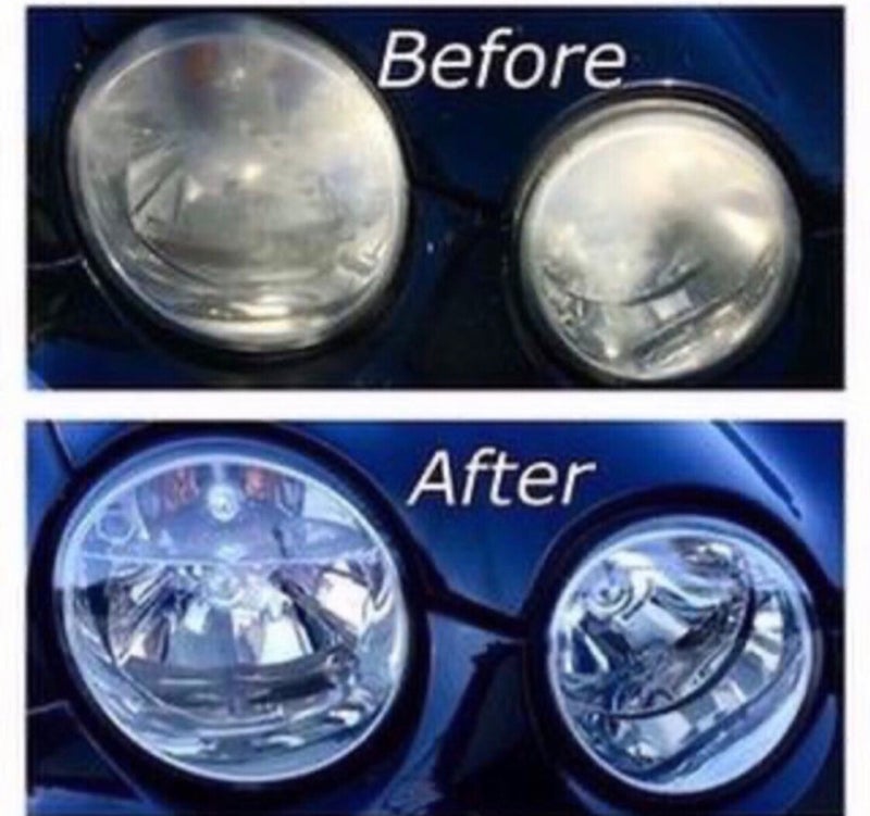 Headlight restoration before and after