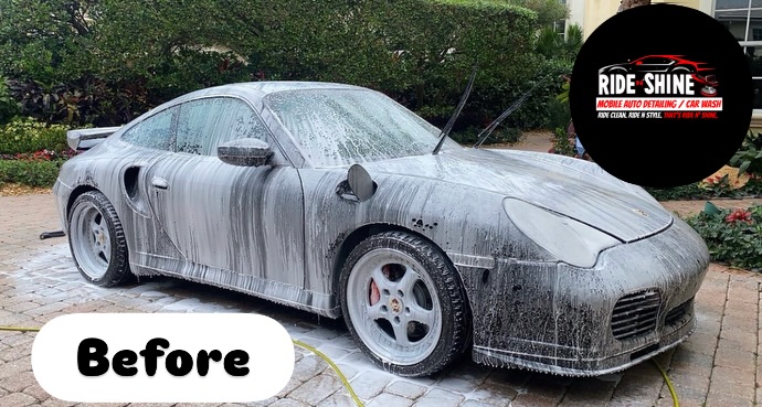 Porsche 911 Turbo — Exterior Detail — before detailing, showing dirt and wear