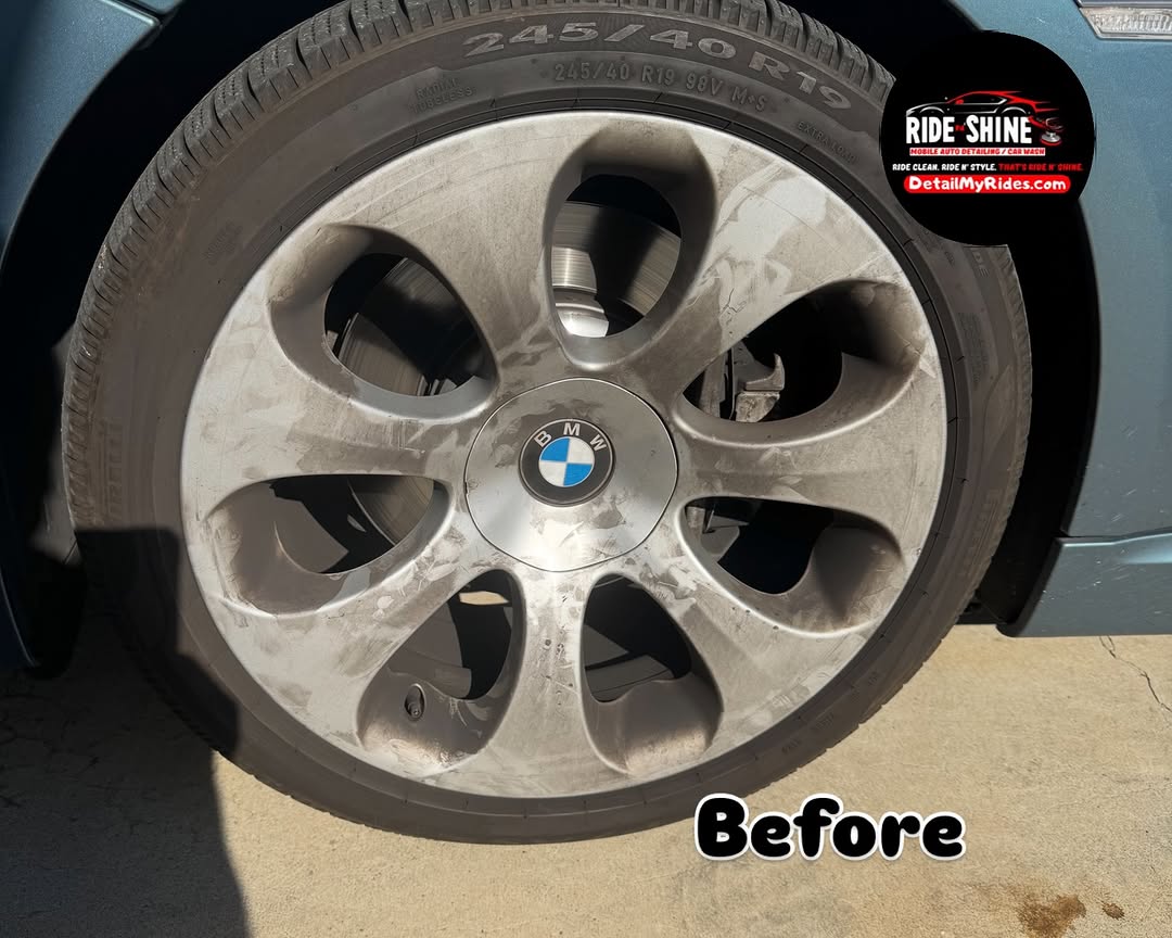 BMW Wheel Restoration — before detailing, showing dirt and wear