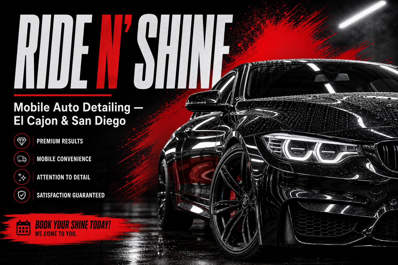 Ride N' Shine Mobile Auto Detailing — car detailing in Bostonia